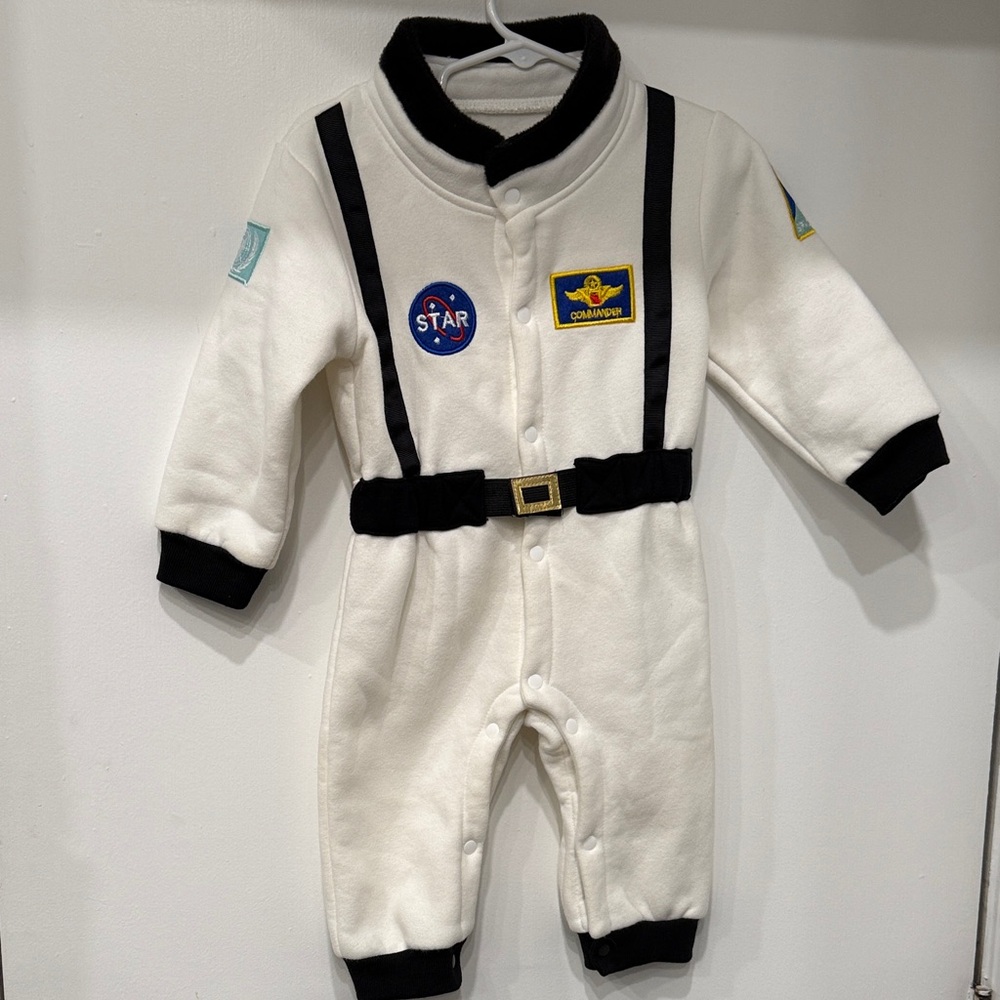 White Baby Astronaut Costume with Patches